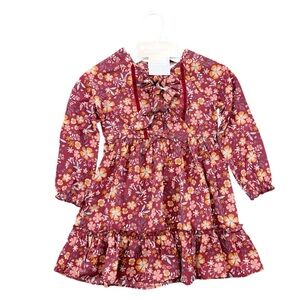 NWT Nanette Kids Floral Dress with Scrunchie 4